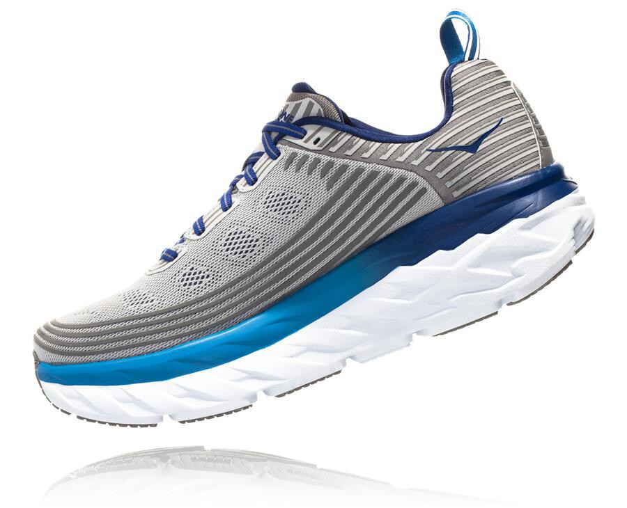 Zapatillas Running Hoka One One Hombre - Bondi 6 - Gris - ZPK093468